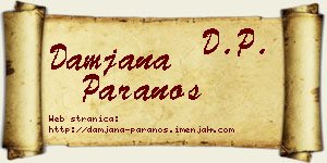 Damjana Paranos vizit kartica